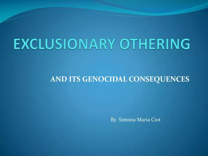 exclusionary othering