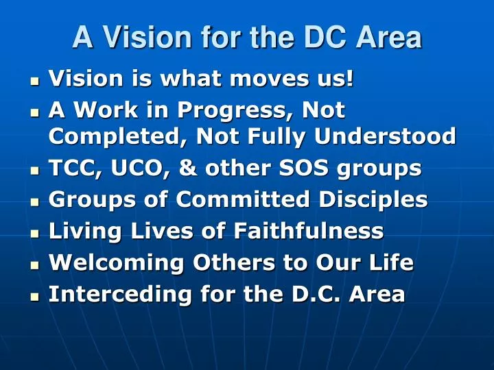 a vision for the dc area