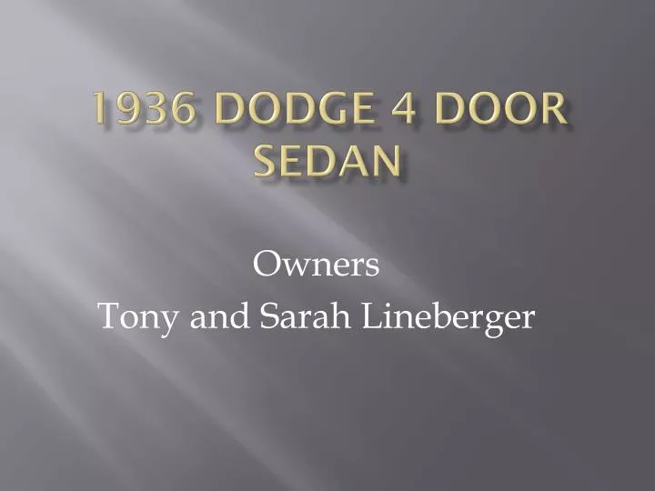 1936 dodge 4 door sedan