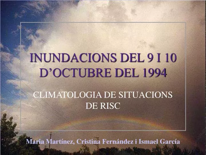 inundacions del 9 i 10 d octubre del 1994