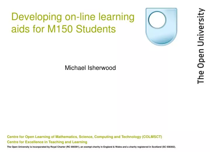 developing on line learning aids for m150 students
