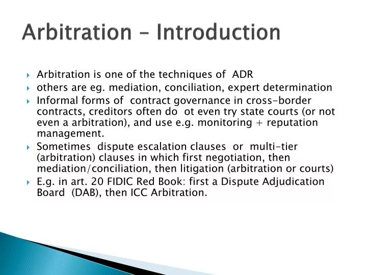 arbitration introduction