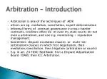 Arbitration – Introduction - slide 1