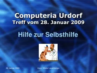 computeria urdorf treff vom 28 januar 2009