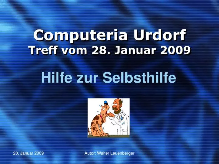 computeria urdorf treff vom 28 januar 2009
