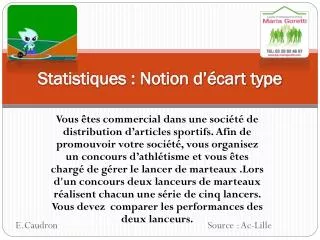statistiques notion d cart type