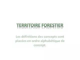 territoire forestier