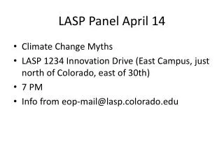 LASP Panel April 14