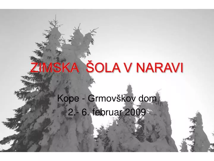 zimska ola v naravi