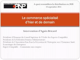 le commerce sp cialis d hier et de demain