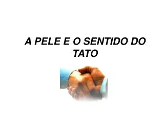 a pele e o sentido do tato