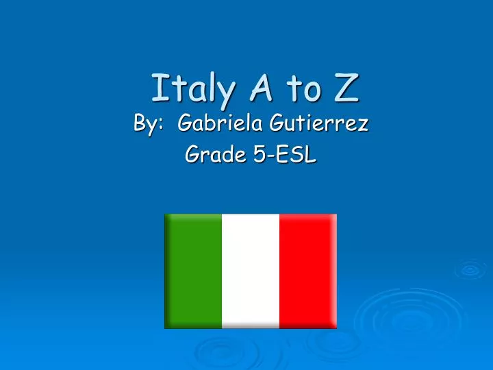 italy a to z