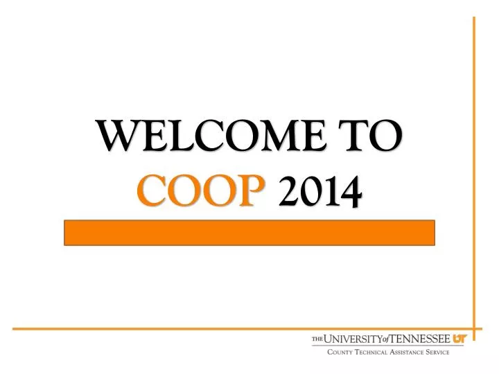 welcome to coop 2014