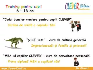 t r a i n i n g p e n t r u c o p i i 6 13 ani