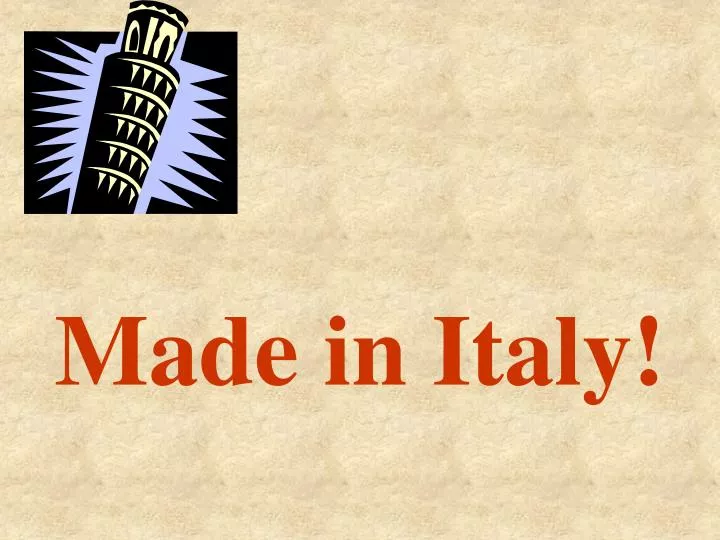 made in italy