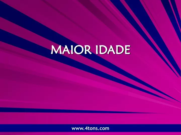 maior idade