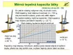Měrná tepelná kapacita látky - slide 1