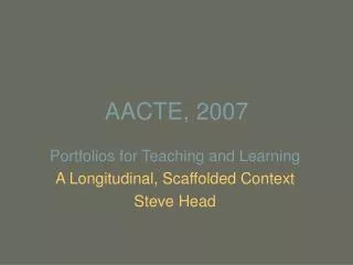 AACTE, 2007