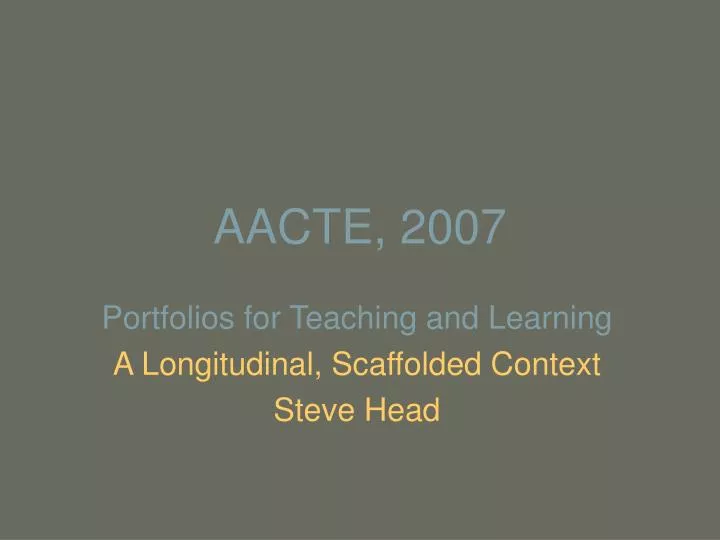 aacte 2007