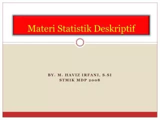 materi statistik deskriptif