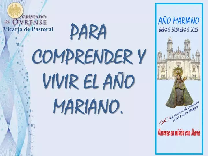 para comprender y vivir el a o mariano