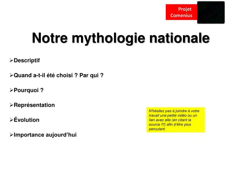 notre mythologie nationale