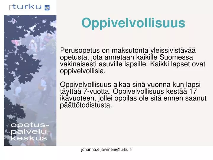 oppivelvollisuus