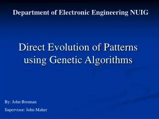 Department of Electronic Engineering NUIG