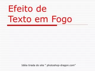 efeito de texto em fogo