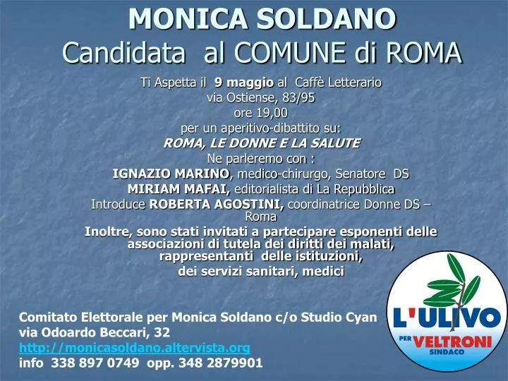 monica soldano candidata al comune di roma