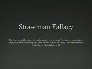 Straw man Fallacy