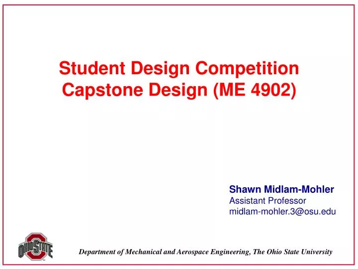 student design competition capstone design me 4902