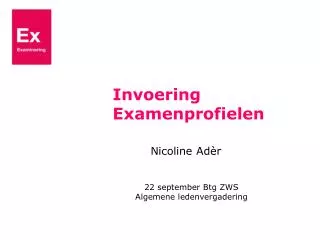 invoering examenprofielen