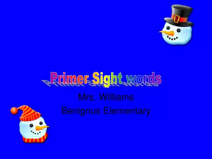 mrs williams benignus elementary