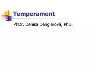 temperament
