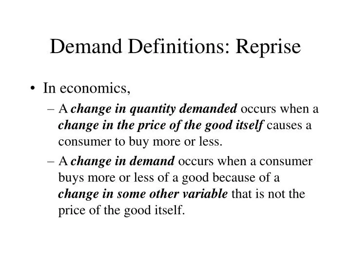 demand definitions reprise