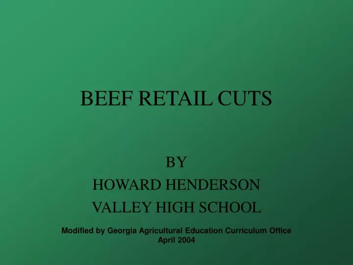 beef retail cuts