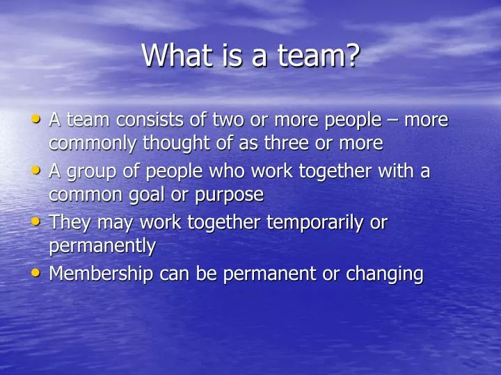 what is a team