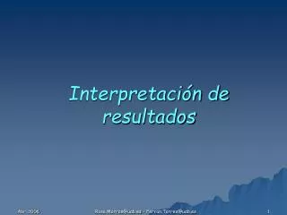 interpretaci n de resultados