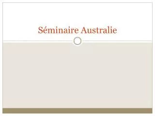s minaire australie