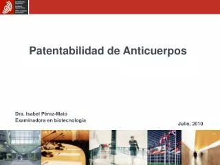 patentabilidad de anticuerpos