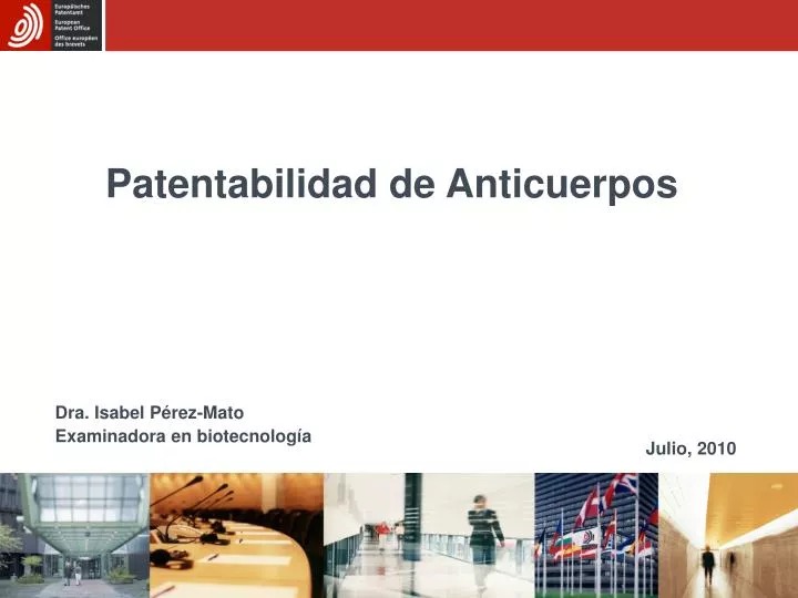 patentabilidad de anticuerpos