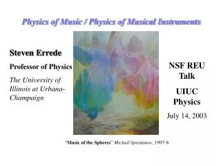 physics of music physics of musical instruments