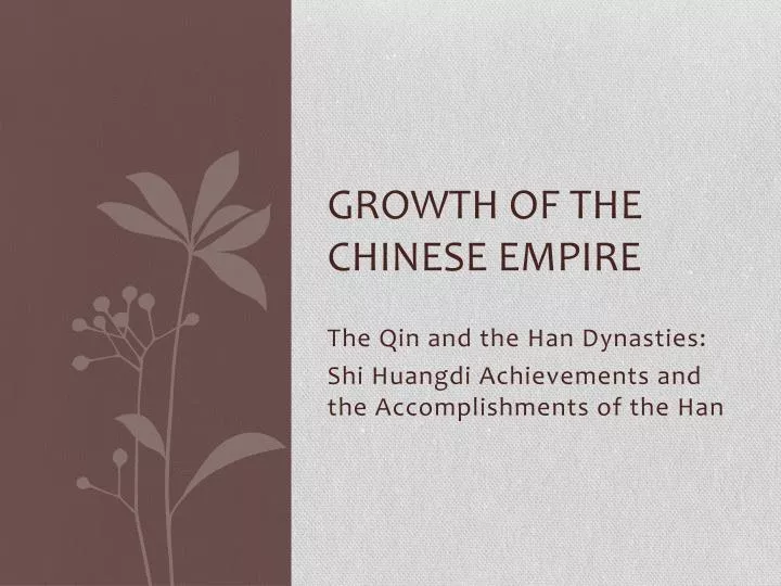 growth of the chinese empire