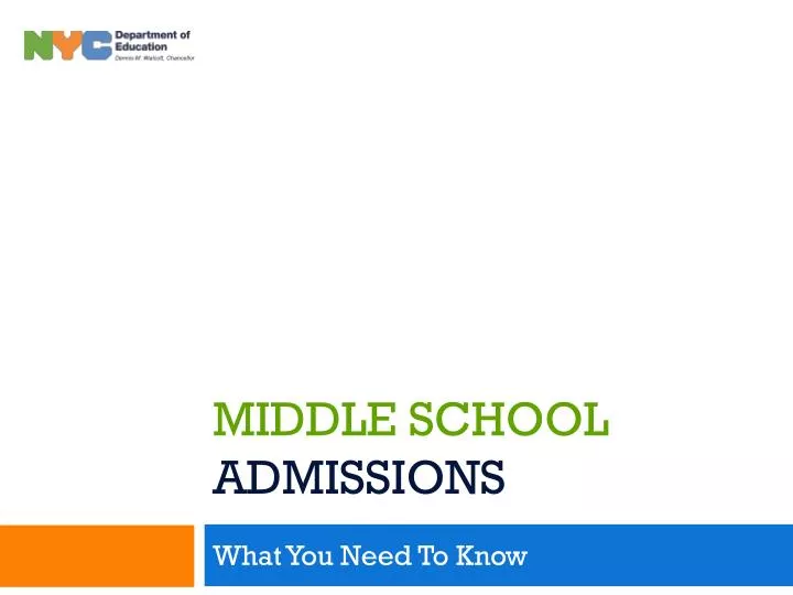 middle school admissions