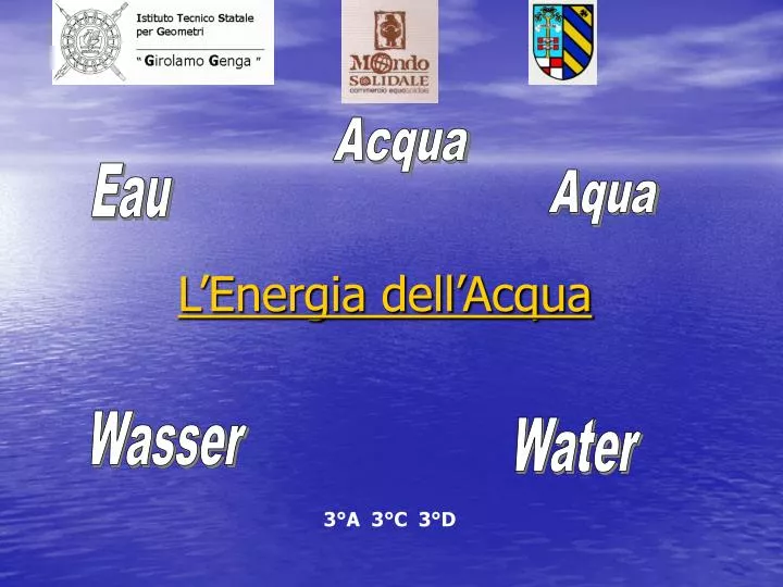 l energia dell acqua