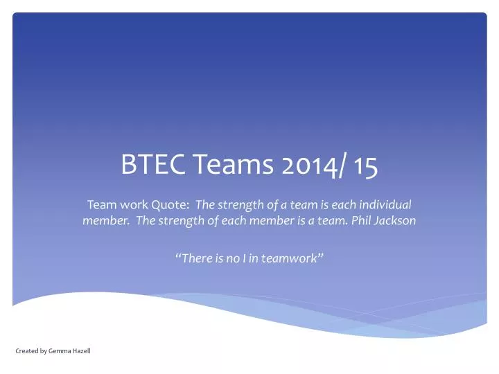 btec teams 2014 15