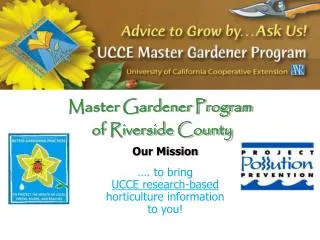 Master Gardener Program of Riverside County