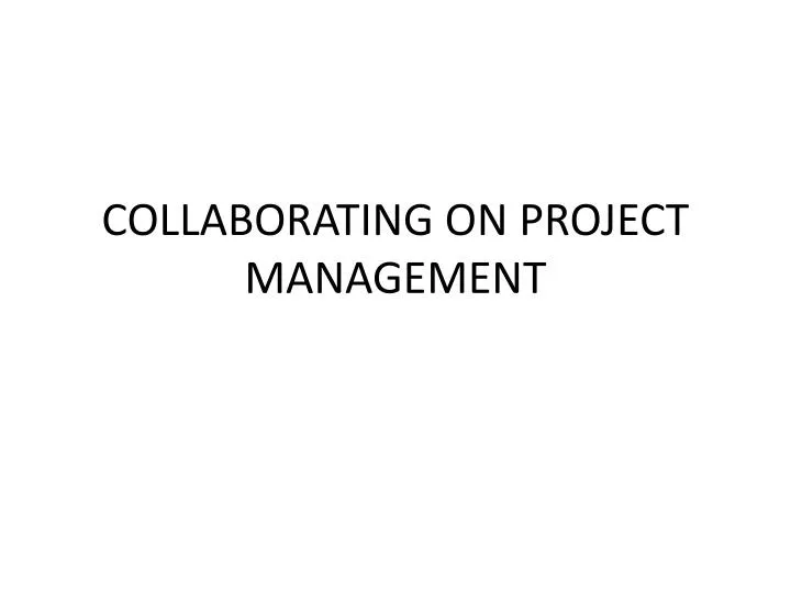 collaborating on project management