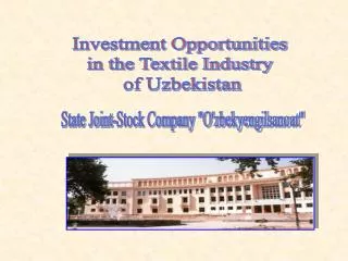 Investment Opportunities in the Textile Industry of Uzbekistan